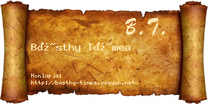 Básthy Tímea névjegykártya